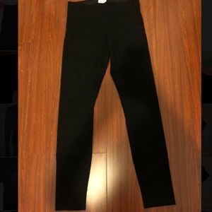Helmut Lang Black viscose work pants